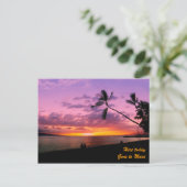 Heute hier, nach Maui gegangen Postkarte (Stehend Vorderseite)