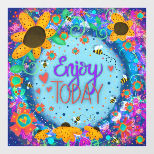 Heute "Inspirivity"-Fensterheber Fensteraufkleber (Blatt)