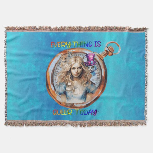 Heute ist alles Que - Alice im Wunderland Decke (Vorderseite)