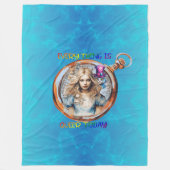 Heute ist alles Que - Alice im Wunderland Fleecedecke (Vorderseite)