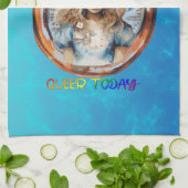 Heute ist alles Que - Alice im Wunderland Geschirrtuch (Gefaltet)