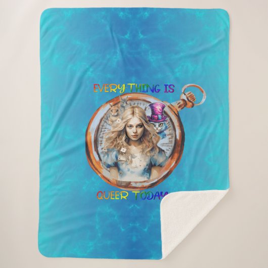 Heute ist alles Que - Alice im Wunderland Sherpadecke (Vorderseite)