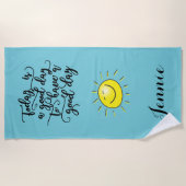 Heute ist das Personalisierte Strandtuch ein guter (Vorderseite)