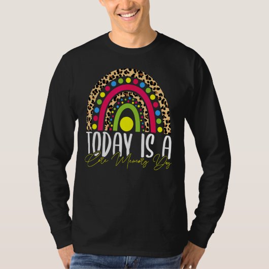 Heute ist der Leopard-Boho-Regenbogen eines Kernsp T-Shirt (Vorderseite)