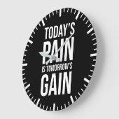 Heute ist der Schmerz der Zukunft - Gym, Hustle Große Wanduhr (Winkel)