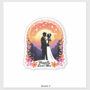 "Heute ist der Tag!" (Hochzeitstag / Probe) Aufkleber