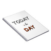 Heute ist der Tag, inspirierende Wortart Notizblock (Rechte Seite)