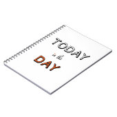 Heute ist der Tag, inspirierende Wortart Notizblock (Linke Seite)