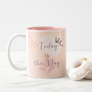 Heute ist der Tag Zweifarbige Tasse