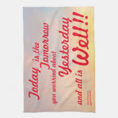 "HEUTE IST DIE MORGENE DEKORATIVE TOWEL" TOWEL GESCHIRRTUCH (Vertikal)