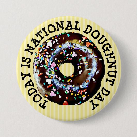 Heute ist die Schaltfläche "National Doughnut Day" Button (Vorderseite)