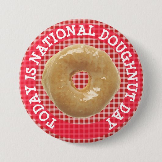 Heute ist die Schaltfläche "National Doughnut Day" Button (Vorderseite)