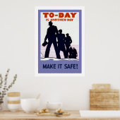 Heute ist ein anderer Tag~Make it safe! Vintage Si Poster (Küche)