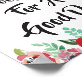 Heute ist ein... Blumenzifferplakat Poster (Ecke)