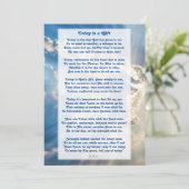 "Heute ist ein Geschenk" Motivierend Christliches Dankeskarte (Stehend Vorderseite)