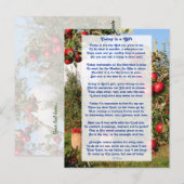 "Heute ist ein Geschenk" Motivierend Christliches  Postkarte (Vorne/Hinten)