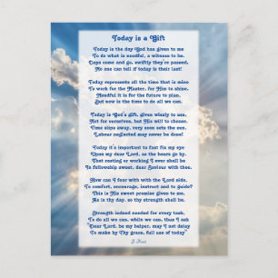 "Heute ist ein Geschenk" Motivierend Christliches  Postkarte