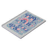 Heute ist ein geschenk_ typografisch_positives Zit Notizblock (Linke Seite)