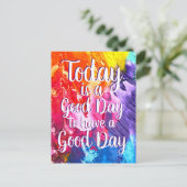 Heute ist ein guter inspirierender Zitat Postkarte (Stehend Vorderseite)