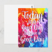 Heute ist ein guter inspirierender Zitat Postkarte (Vorne/Hinten)