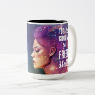 Heute ist ein guter Tag Motivierend Start Zweifarbige Tasse