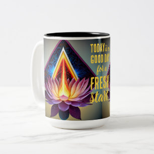 Heute ist ein guter Tag Motivierend Start Zweifarbige Tasse