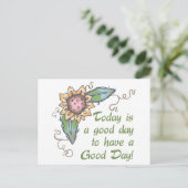 Heute ist ein guter Tag Postkarte (Stehend Vorderseite)