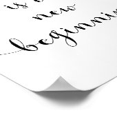 Heute ist ein neuer Anfang motivierend Poster (Ecke)