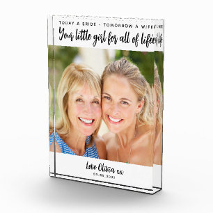 Heute ist eine Brautmutter der Braut ein Hochzeits Fotoblock