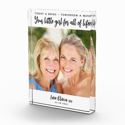 Heute ist eine Brautmutter der Braut ein Hochzeits Fotoblock (Rechts)