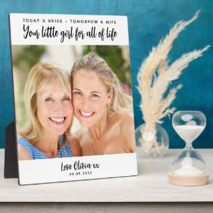 Heute ist eine Brautmutter der Braut ein Hochzeits Fotoplatte