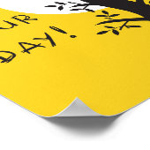 Heute ist Ihr Tag - inspirierendes handgezeichnete Poster (Ecke)