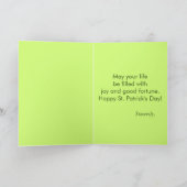 Heute ist jeder irische St. Patrick's Day Karte (Innenseite)
