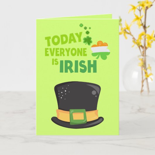 Heute ist jeder irische St. Patrick's Day Karte (Gelbe Blume)