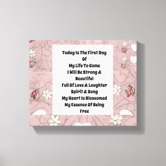 Heute ist leinwanddruck (Vorderseite)