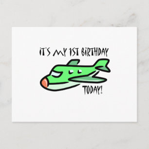 Heute ist mein 1. Geburtstag Postkarte