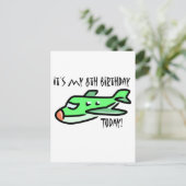 Heute ist mein 8. Geburtstag Postkarte (Stehend Vorderseite)