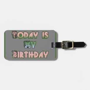 Heute ist mein Geburtstag Baby Pink Art Print Gepäckanhänger