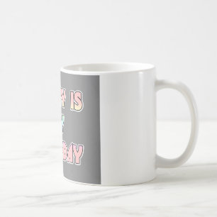 Heute ist mein Geburtstag Baby Pink Art Print Kaffeetasse