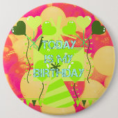 Heute ist mein Geburtstag Button (Vorderseite)