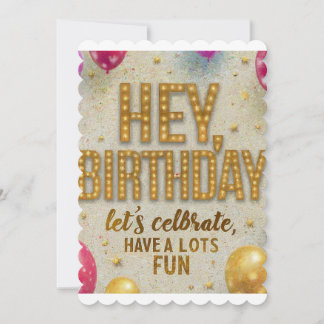 Heute ist mein Geburtstag, feiern wir und machen S Einladung