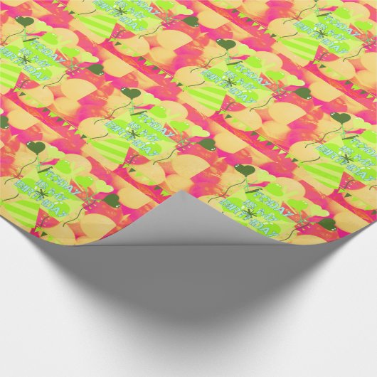 Heute ist mein Geburtstag Geschenkpapier (Ecke)