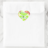 Heute ist mein Geburtstag Herz-Aufkleber (Tasche)