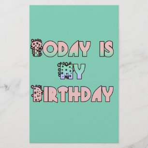 Heute ist mein Geburtstag Kunstposter Briefpapier
