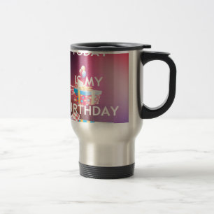 Heute ist mein Geburtstag Kunstprint Reisebecher