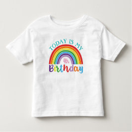Heute ist mein Geburtstag Regenbogen hinzufügen Ih Kleinkind T-shirt