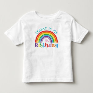 Heute ist mein Geburtstag Regenbogen hinzufügen Ih Kleinkind T-shirt