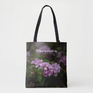 Heute ist mein Lieblingstag - Moody Purple Floral Tasche