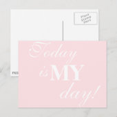 "Heute ist mein Tag!" Motivierend Postkarte (Vorne/Hinten)