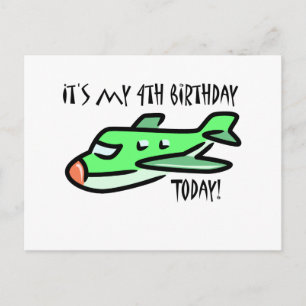 Heute ist mein vierter Geburtstag Postkarte